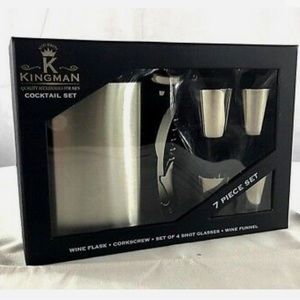 Kingman 7 Piece Cocktail Set Wine Brand NEW